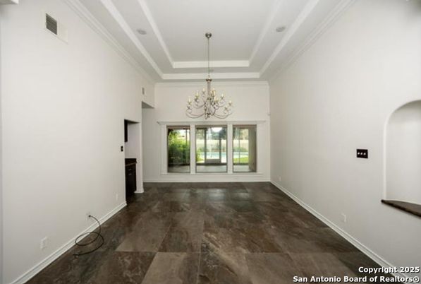 Chandelier, Empty room, Interior
