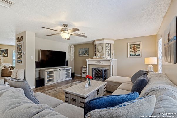 Fireplace, Interior, Living room, Wood Texture Flooring