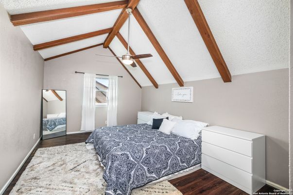 Bedroom, Interior, Wooden Beams, Wood Texture Flooring