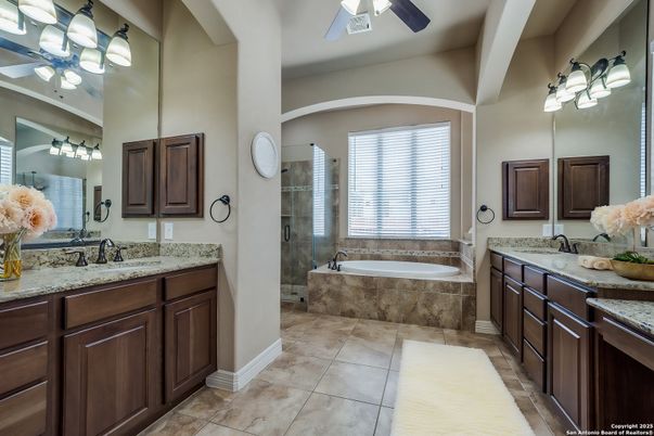 Bathroom, Dual Sink Vanities, Glass Shower, Interior