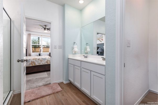 Bathroom, Bedroom, Interior, Recessed Lighting, Wood Texture Flooring