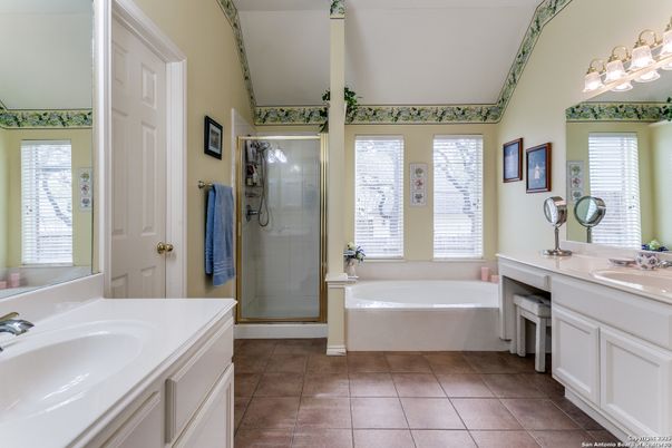 Bathroom, Dual Sink Vanities, Glass Shower, Interior