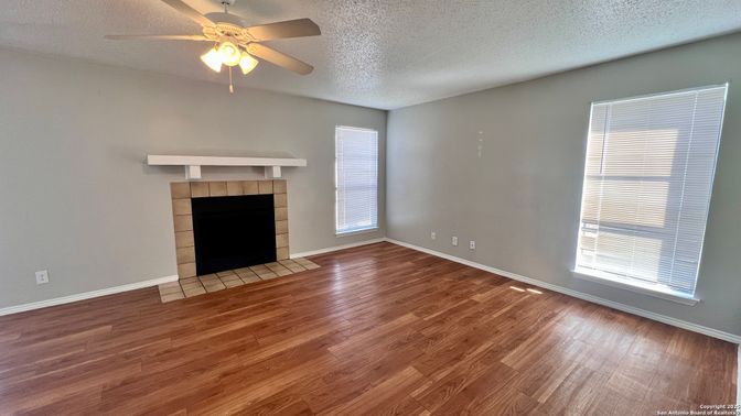 Empty room, Fireplace, Interior, Wood Texture Flooring