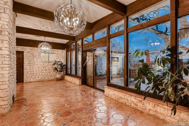 Chandelier, Interior, Pendant Lights, Stone Walls