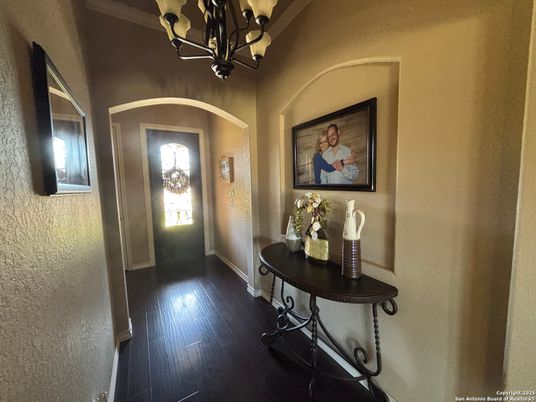 Chandelier, Interior, Wood Texture Flooring