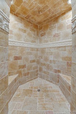 Bathroom, Interior, Recessed Lighting, Stone Walls