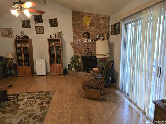 Fireplace, Interior, Stone Walls, Wood Texture Flooring