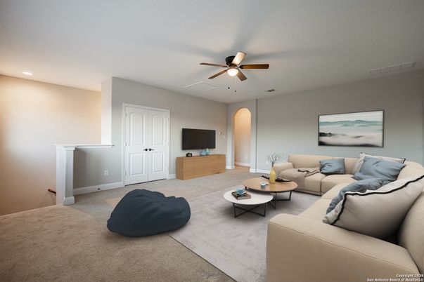 Interior, Living room, Recessed Lighting