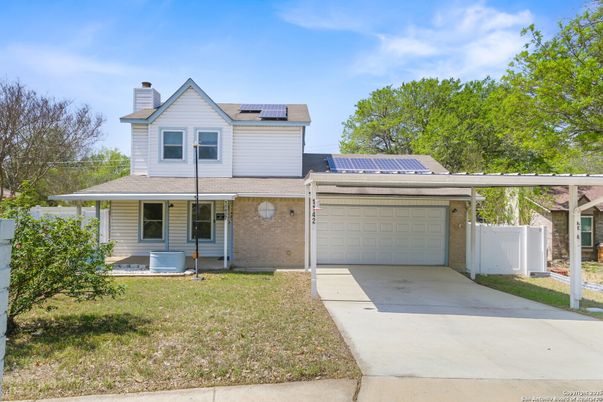Attached, Exterior, Facade, Solar Panels, Farmhouse