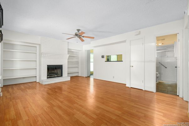 Empty room, Fireplace, Interior, Wood Texture Flooring