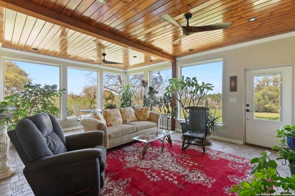 Interior, Living room, Recessed Lighting, Sun Room, Wooden Ceilings
