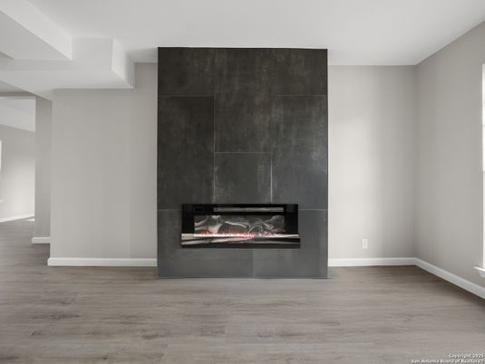 Empty room, Fireplace, Interior, Wood Texture Flooring