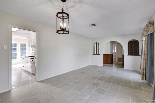 Empty room, Interior, Kitchen, Pendant Lights
