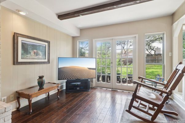 Interior, Recessed Lighting, Wooden Beams, Wood Texture Flooring