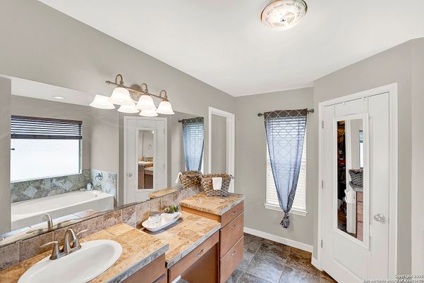 Bathroom, Dual Sink Vanities, Interior, Tile Countertops