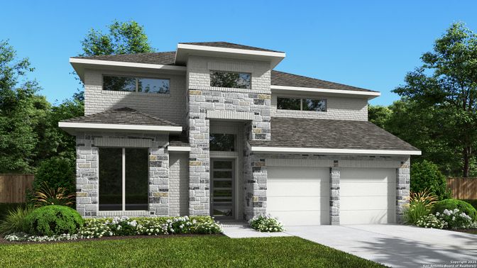 Attached, Exterior, Facade, Modern