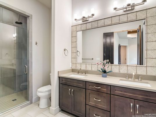 Bathroom, Dual Sink Vanities, Glass Shower, Interior