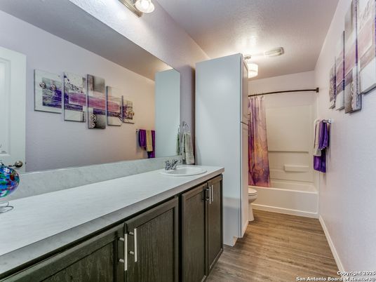 Bathroom, Dual Sink Vanities, Interior, Wood Texture Flooring