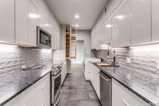 Interior, Kitchen, Recessed Lighting, Stainless Steel Appliances