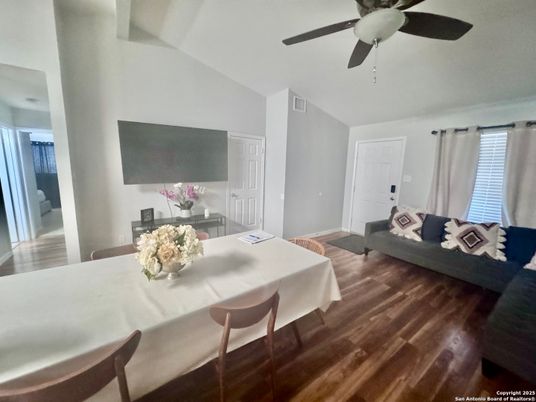 Dining room, Interior, Wood Texture Flooring