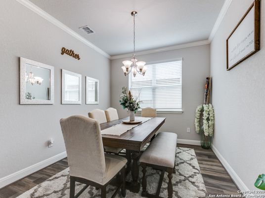 Chandelier, Dining room, Interior, Wood Texture Flooring