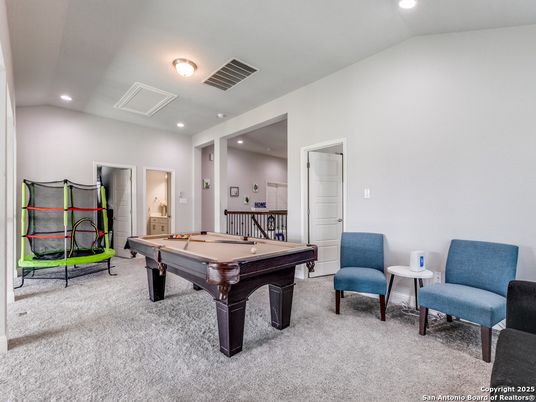 Billiard Table, Game Room, Interior, Recessed Lighting