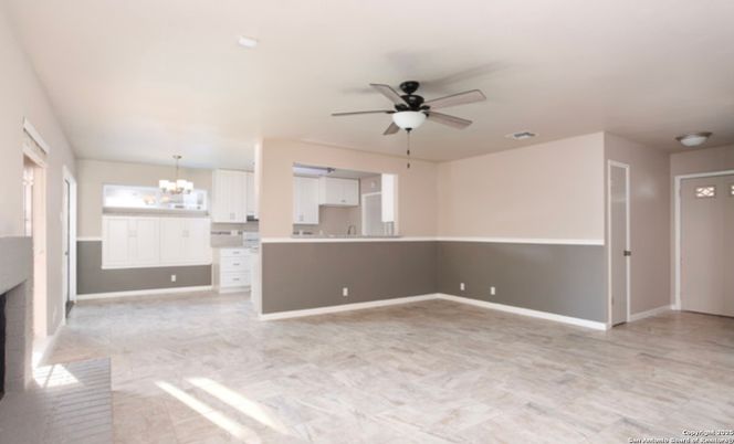 Chandelier, Empty room, Interior, Kitchen
