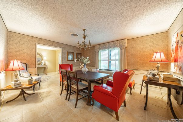 Chandelier, Dining room, Interior, Living room, Stone Walls