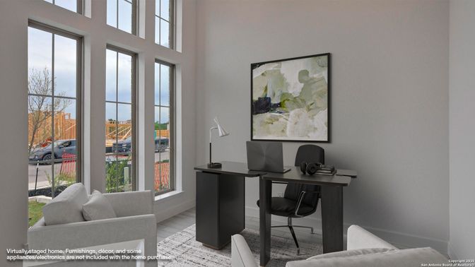 Home Office, Interior, Wood Texture Flooring
