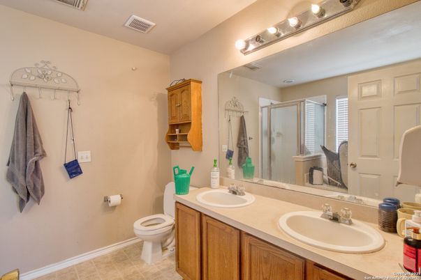 Bathroom, Dual Sink Vanities, Glass Shower, Interior