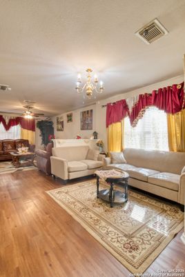 Chandelier, Interior, Living room, Wood Texture Flooring