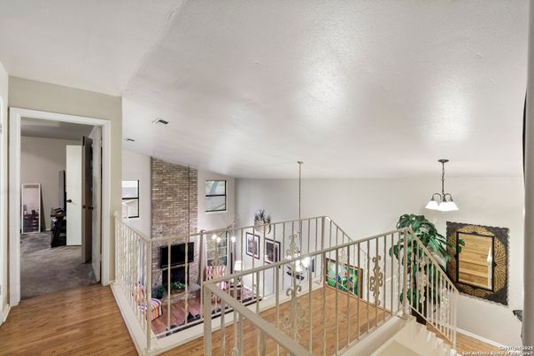 Fireplace, Interior, Pendant Lights, Stone Walls, Wood Texture Flooring