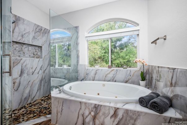 Bathroom, Glass Shower, Interior, Marble Walls