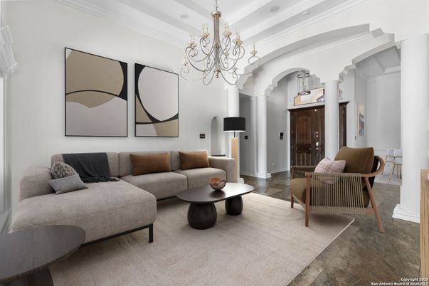 Chandelier, Interior, Living room