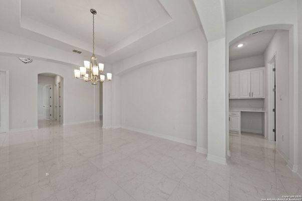 Chandelier, Empty room, Interior, Marble, Recessed Lighting