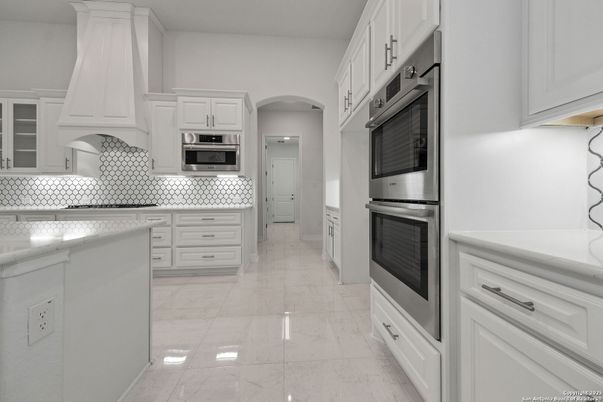 Interior, Kitchen, Marble, Stainless Steel Appliances