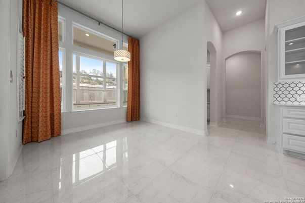 Empty room, Interior, Marble, Pendant Lights, Recessed Lighting