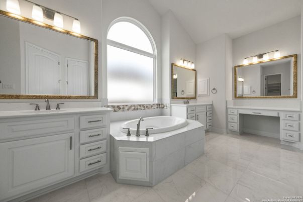 Bathroom, Dual Sink Vanities, Interior, Marble