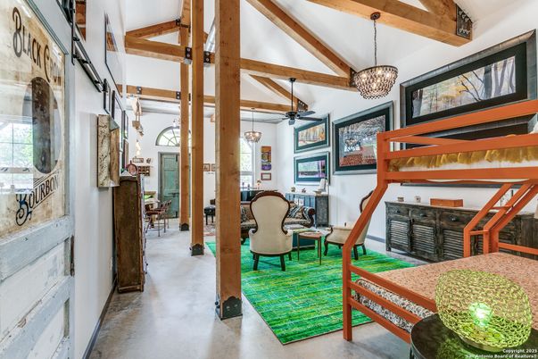 Chandelier, Interior, Pendant Lights, Wooden Beams