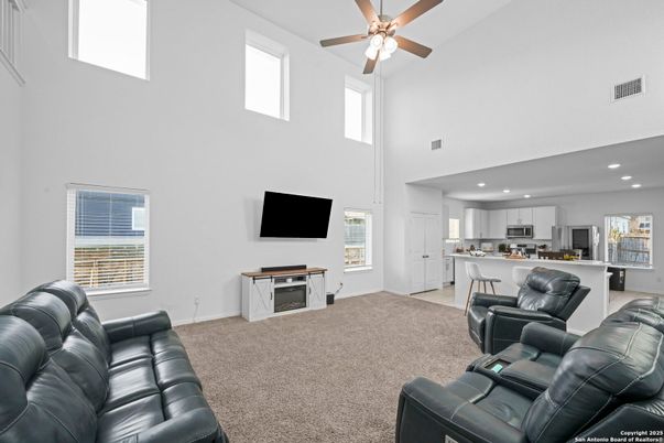 Interior, Kitchen, Living room, Recessed Lighting