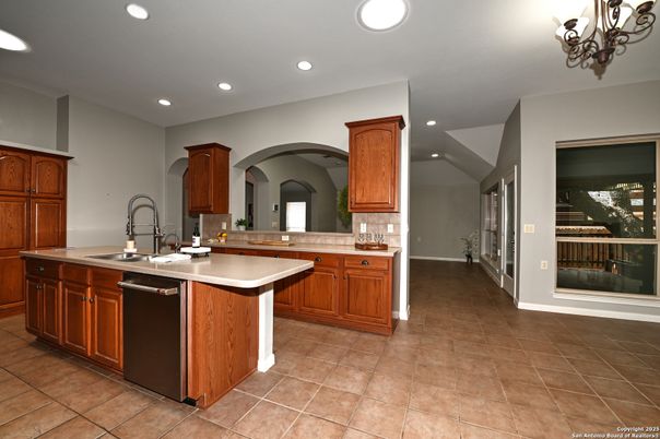 Chandelier, Interior, Kitchen, Recessed Lighting