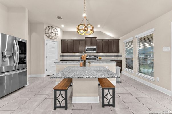 Interior, Kitchen, Pendant Lights, Recessed Lighting, Stainless Steel Appliances