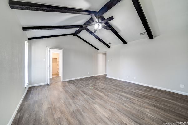 Empty room, Interior, Wooden Beams, Wood Texture Flooring