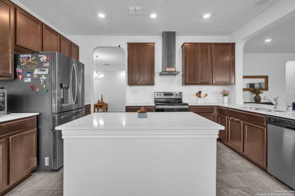 Interior, Kitchen, Pendant Lights, Recessed Lighting, Stainless Steel Appliances