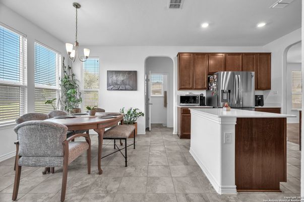 Dining room, Interior, Kitchen, Pendant Lights, Recessed Lighting, Stainless Steel Appliances