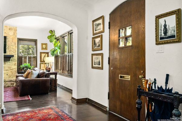 Interior, Stone Walls, Wood Texture Flooring