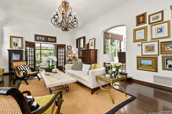 Chandelier, Interior, Living room, Wood Texture Flooring