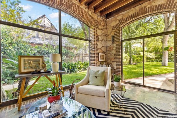 Interior, Stone Walls, Sun Room