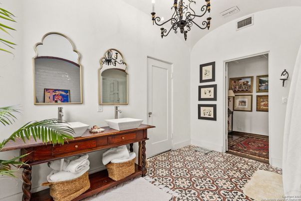 Bathroom, Chandelier, Dual Sink Vanities, Interior