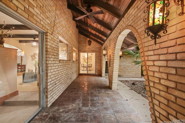 Interior, Stone Walls, Wooden Beams